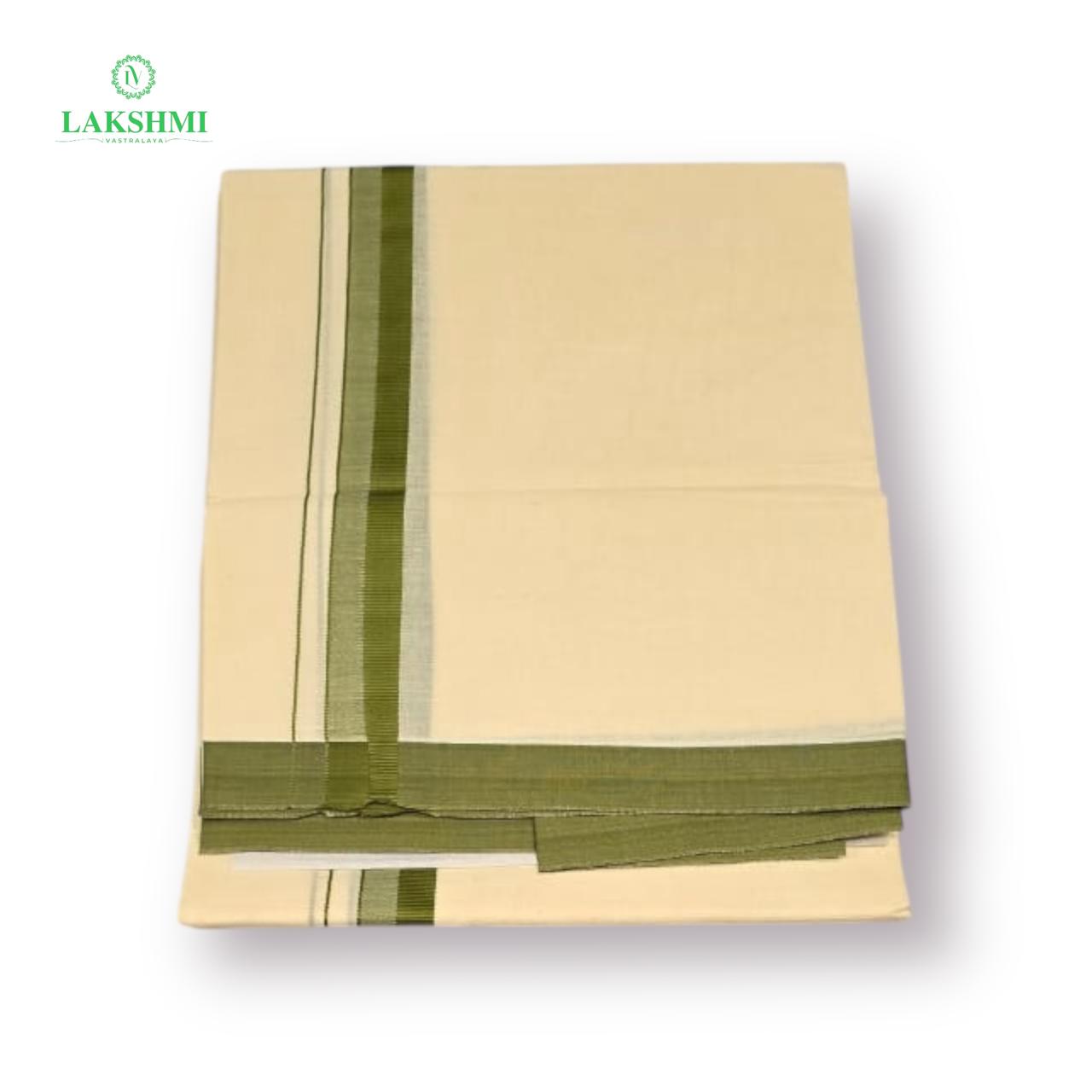 Double Vezhti Cotton unbleached with colour border