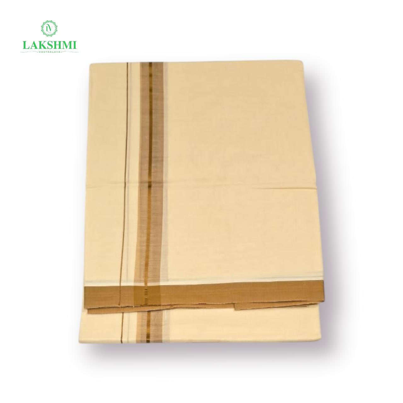 Double Vezhti Cotton unbleached with colour border