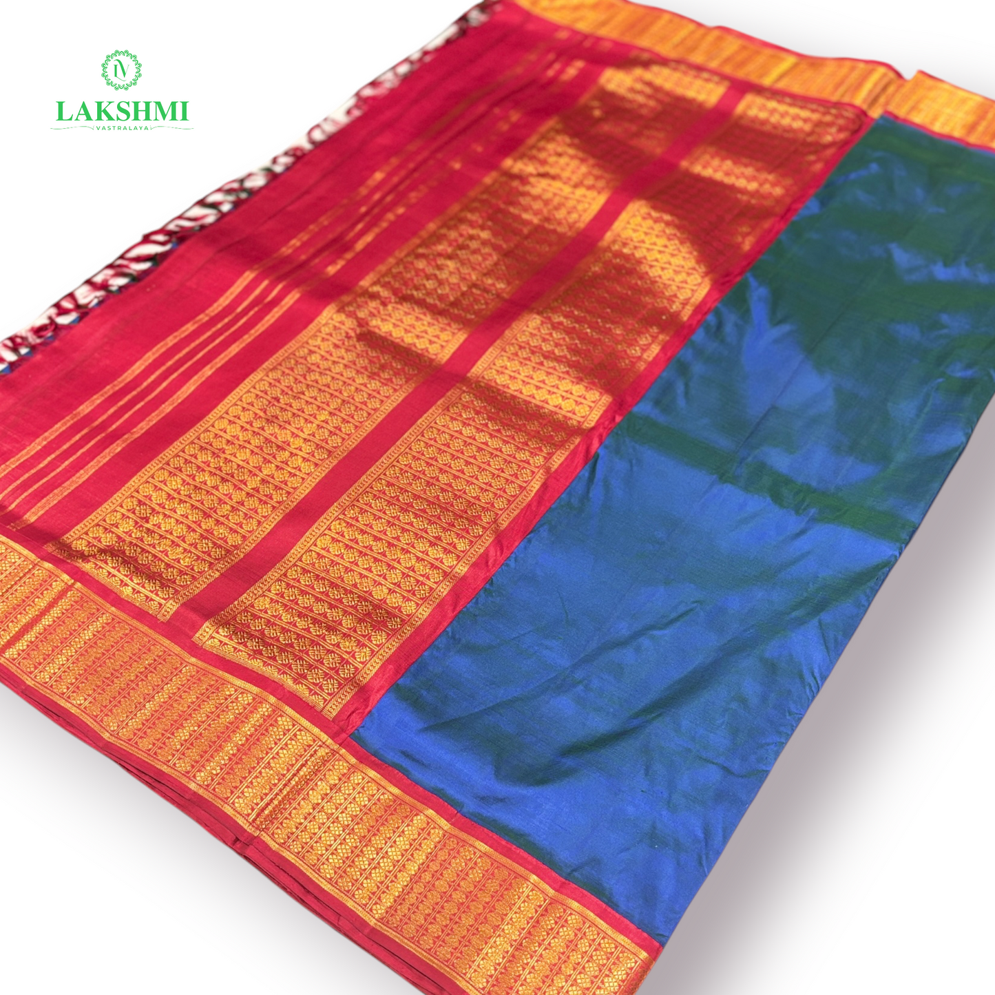 Yamuna Kalyani Pure Kanchipuram Double Warp Handloom Korvai - 10Y