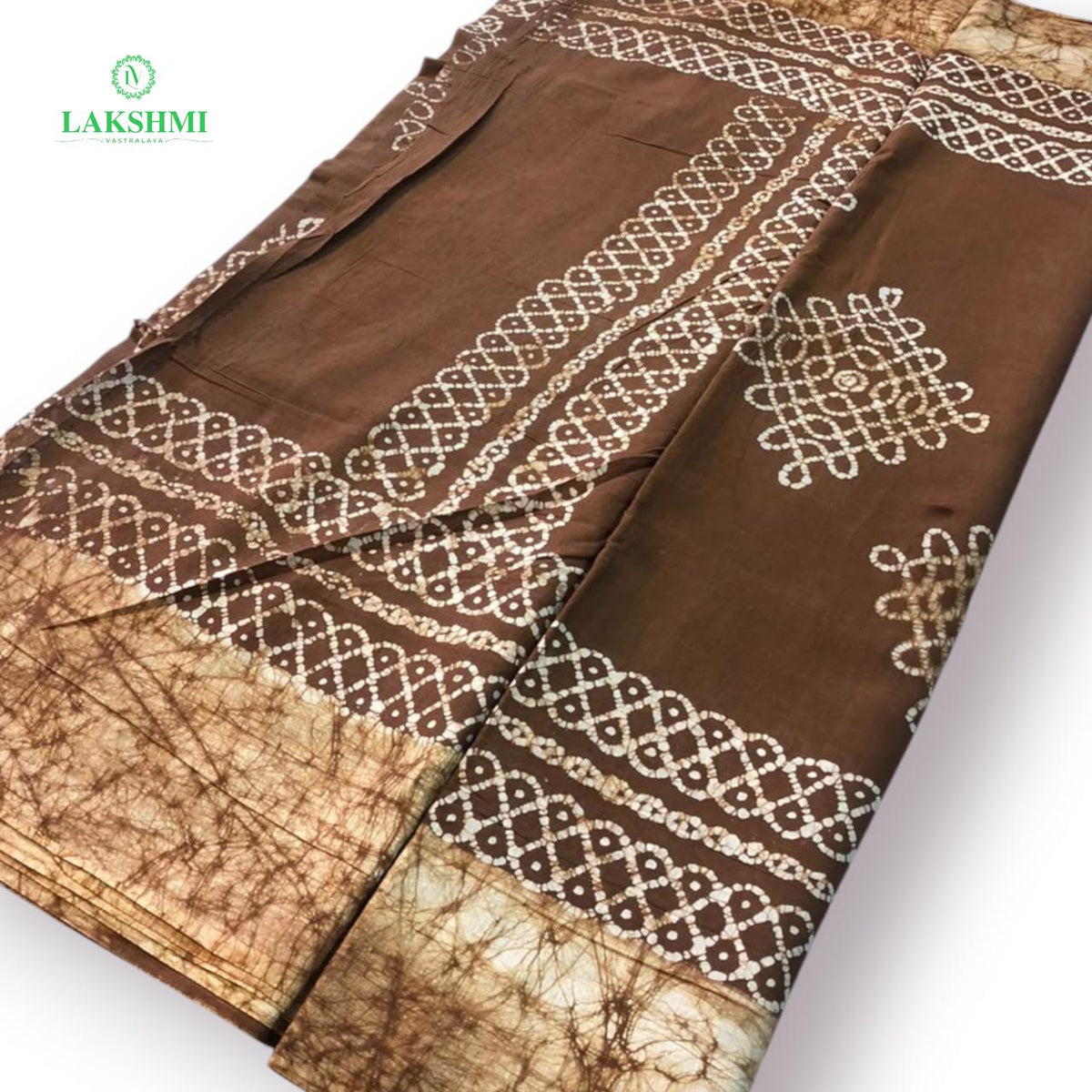 Saradha 120's Count Sungudi Cotton 10.5 Yards - Batik Border