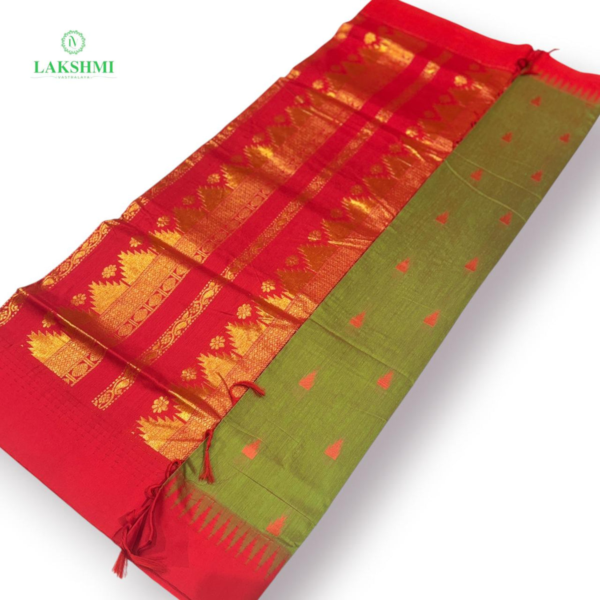 Kalyani Cotton Tower Butta Grand Thalappu – 6 Yards Saree - 260810