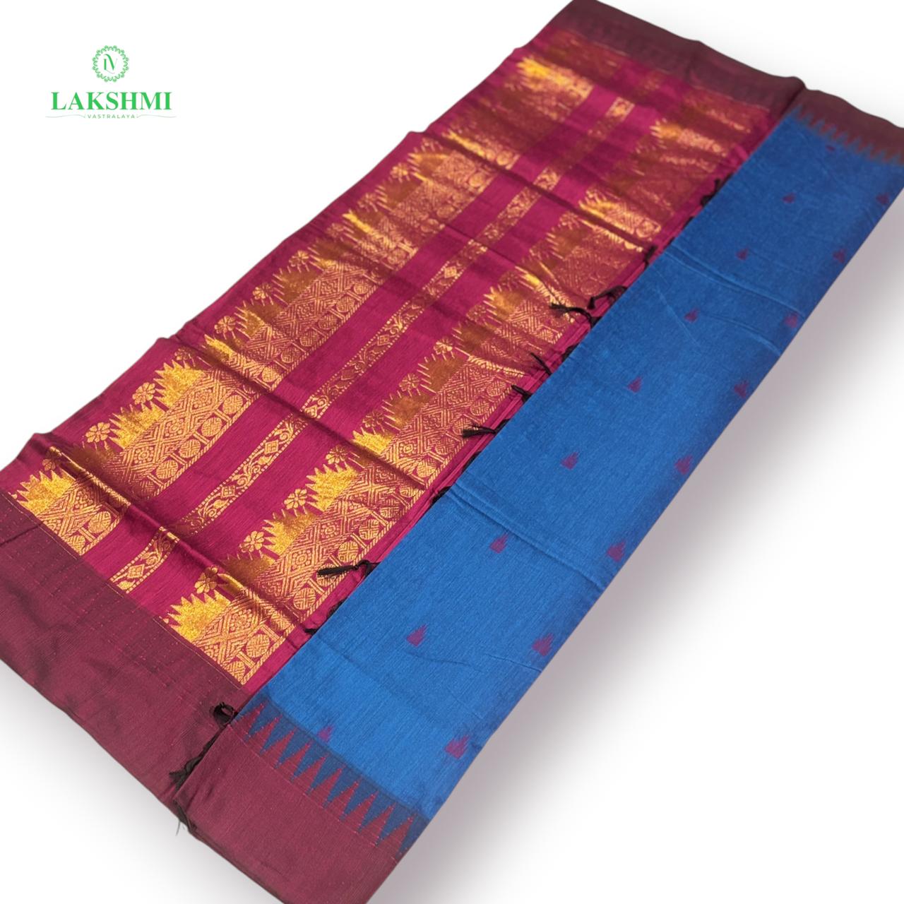 Kalyani Cotton Tower Butta Grand Thalappu – 6 Yards Saree - 260804