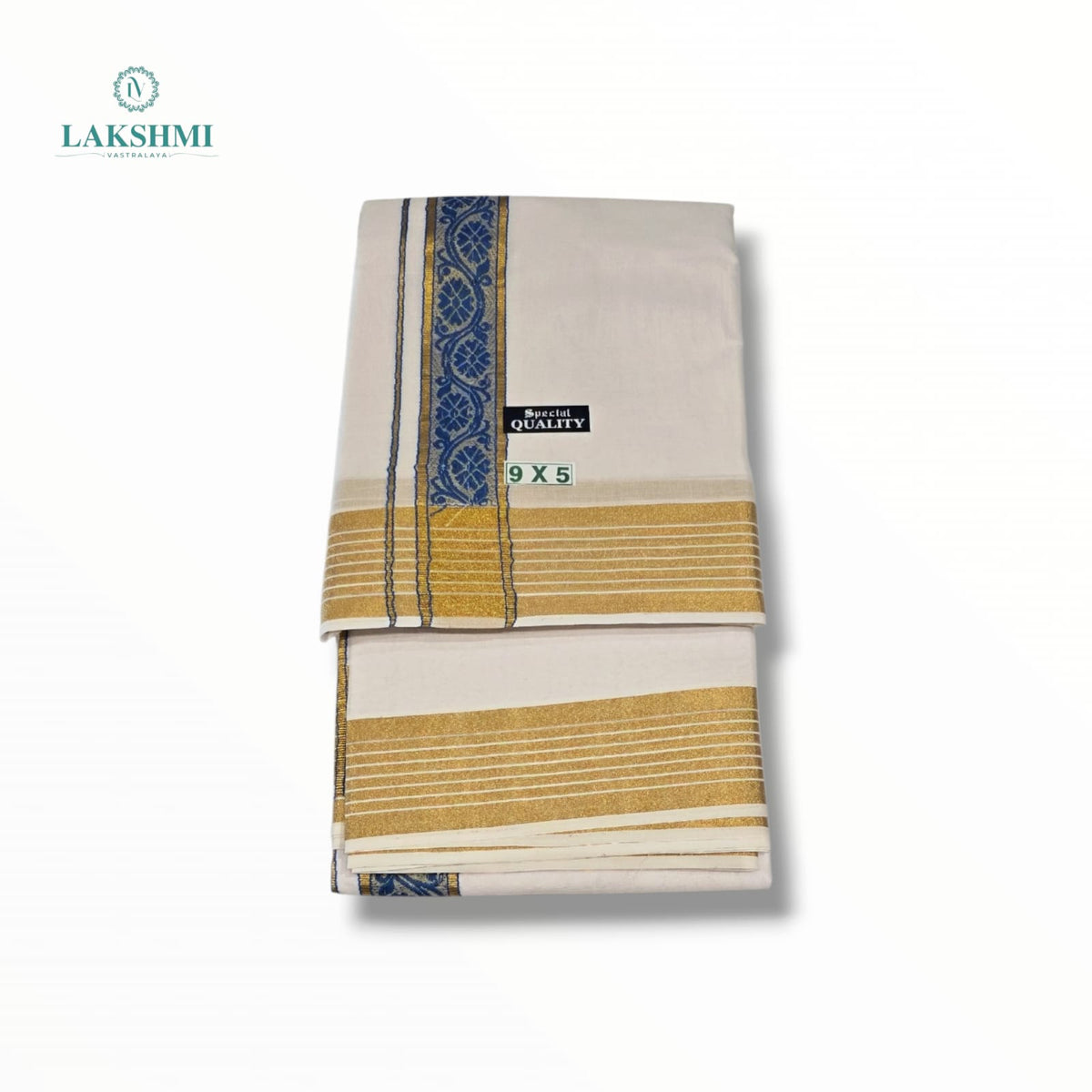 Kedar – 9*5 Bleached White Cotton Dhothi 260904