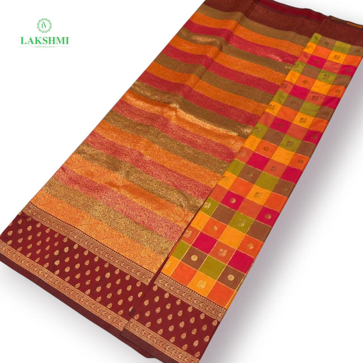 Chathurangini – 6Y Semi Soft Silk Saree - 300917
