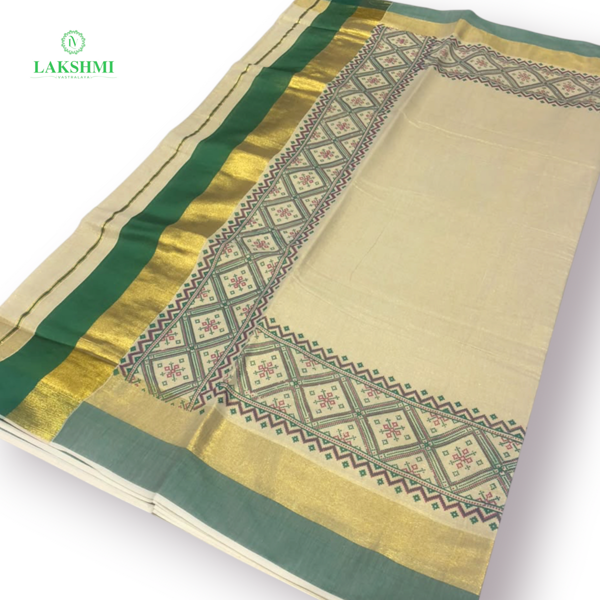 Pashmina - Kerala Tissue Pasmina Design 6Y