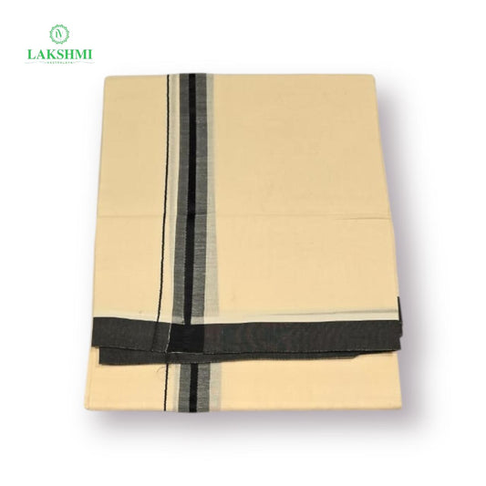 Double Vezhti Cotton unbleached with colour border