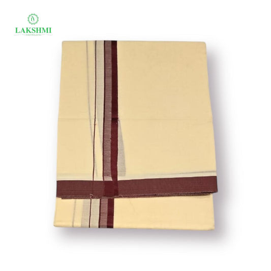 Double Vezhti Cotton unbleached with colour border