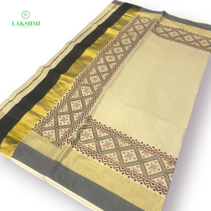 Pashmina - Kerala Tissue Pasmina Design 6Y