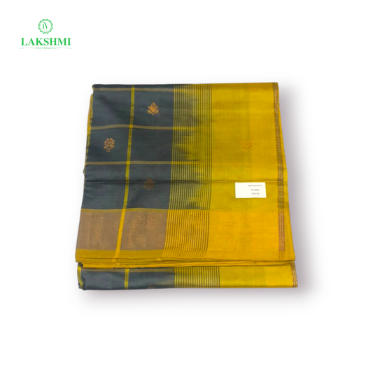 Nalina Checked Butta Semi Silk Cotton 6 Yards