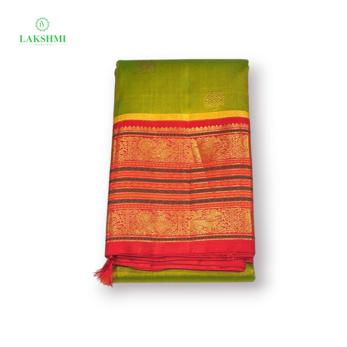 Mayura Chakram Pure Handloom Kanchipuram 6Yards