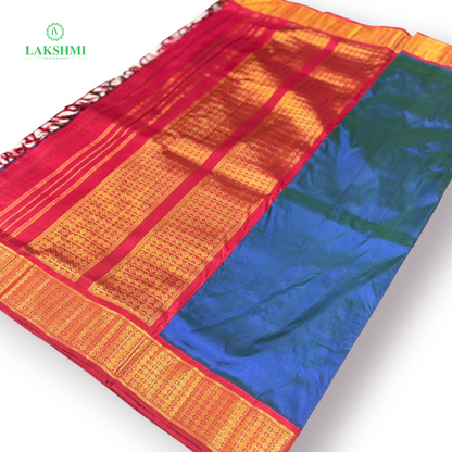 Yamuna Kalyani Pure Kanchipuram Double Warp Handloom Korvai - 10Y
