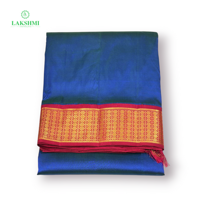 Yamuna Kalyani Pure Kanchipuram Double Warp Handloom Korvai - 10Y