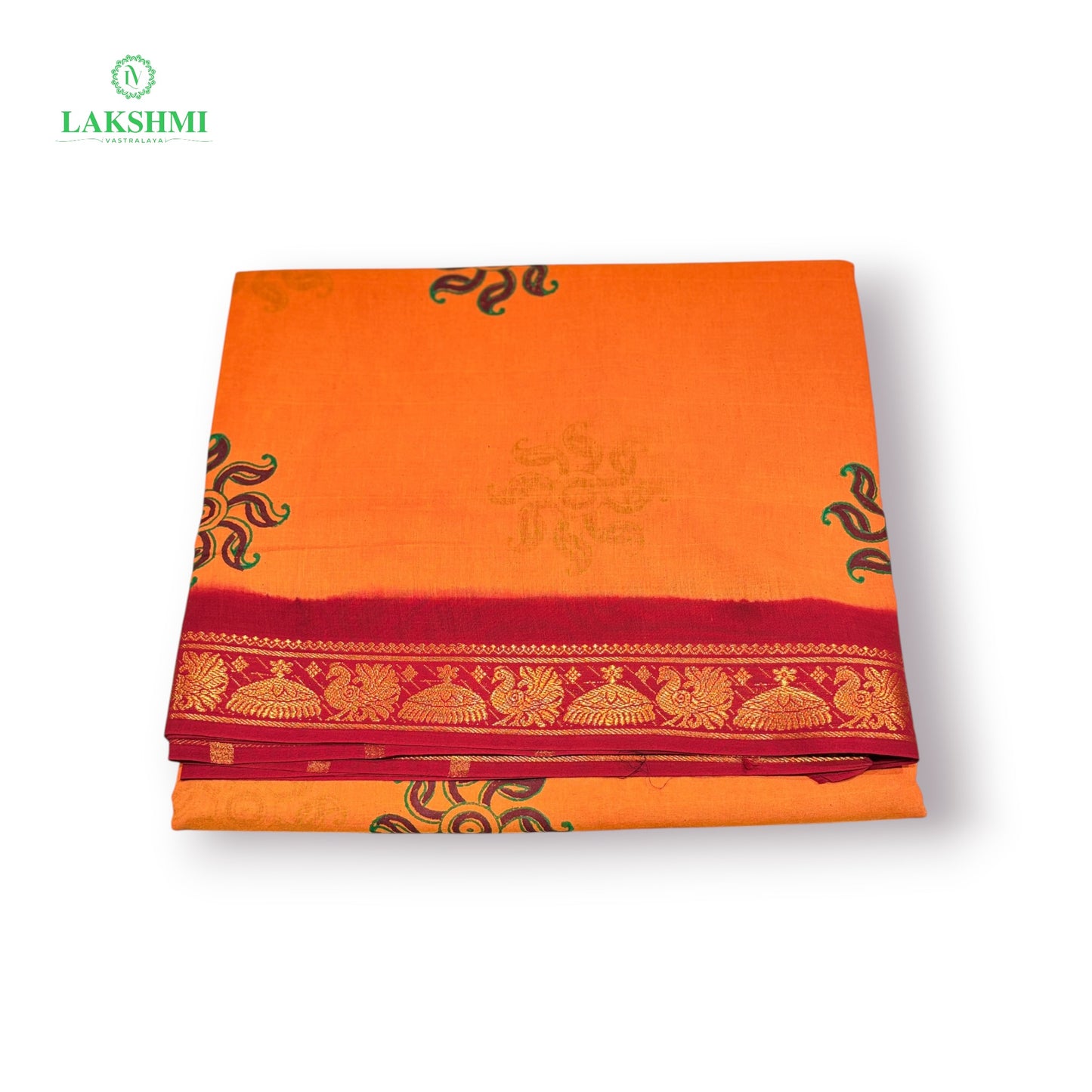 Mudra Handblock Sungudi 10.5Yards - 050552