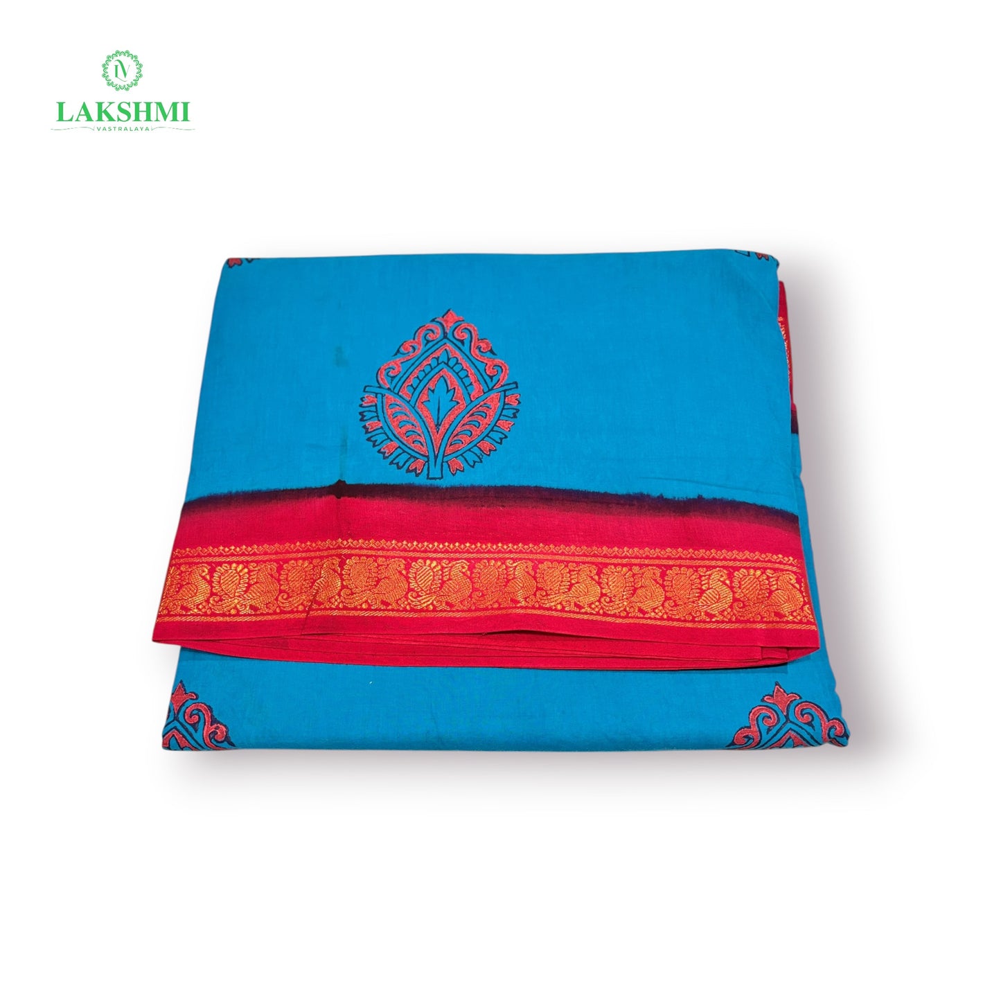 Mudra Handblock Sungudi 10.5Yards - 050544