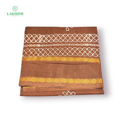 Saradha 120's Count Sungudi Cotton 10.5 Yards - Retta Petta Border