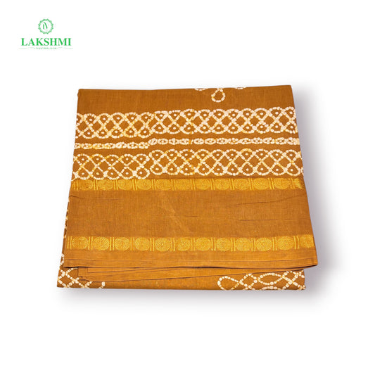 Saradha 120's Count Sungudi Cotton 10.5 Yards - Retta Petta Border