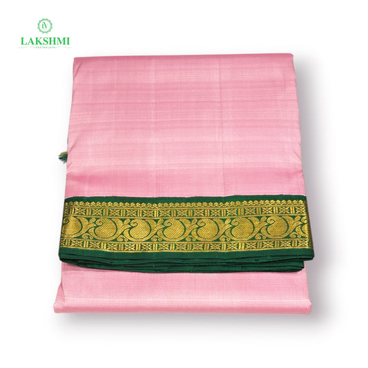 Yamuna Kalyani Pure Kanchipuram Double Warp Handloom Korvai - 10Y