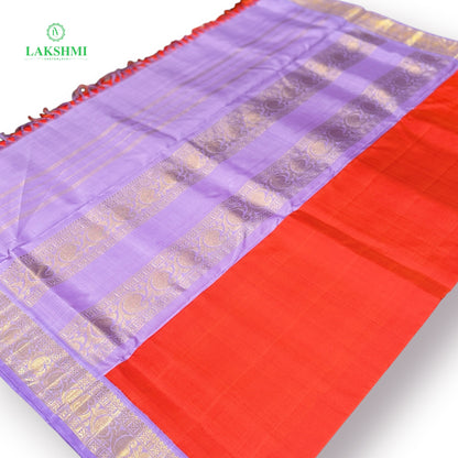 Yamuna Kalyani Pure Kanchipuram Double Warp Handloom Korvai - 10Y