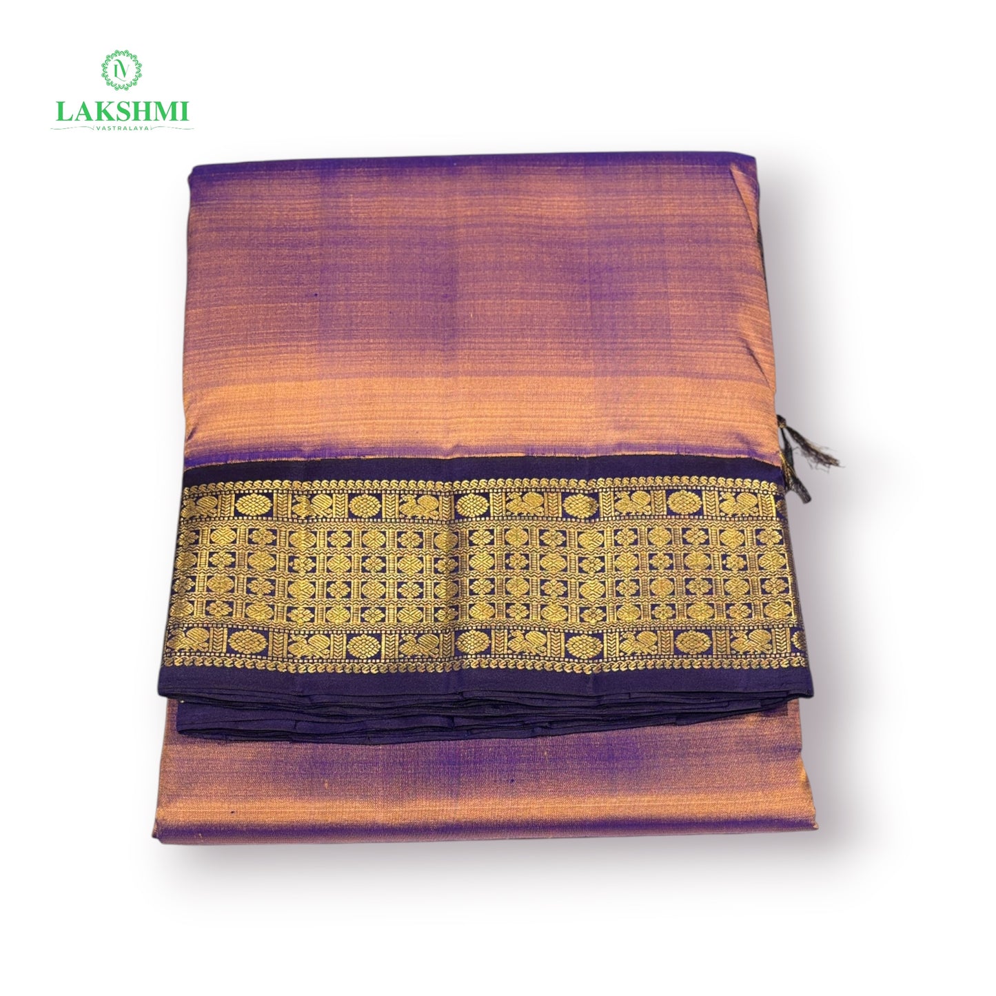 Yamuna Kalyani Pure Kanchipuram Double Warp Handloom Korvai - 10Y