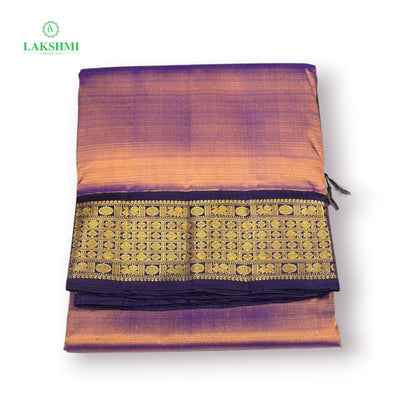 Yamuna Kalyani Pure Kanchipuram Double Warp Handloom Korvai - 10Y