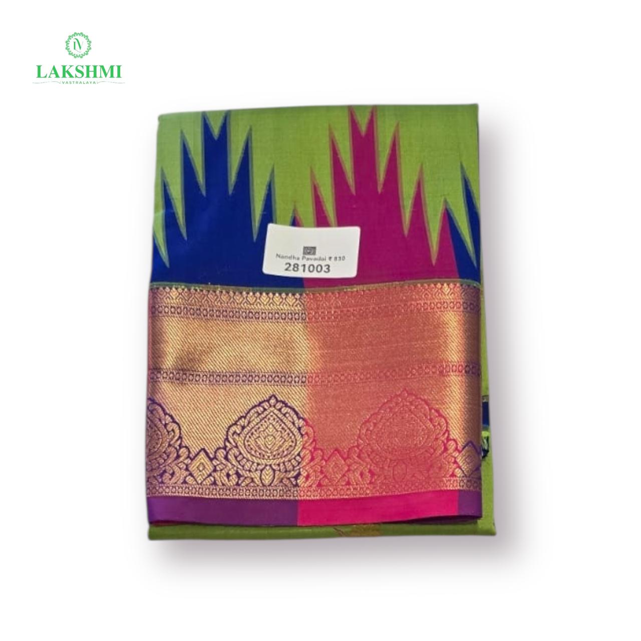 Nandha 39" 10-12 Y Semi Silk Pavadai 281003