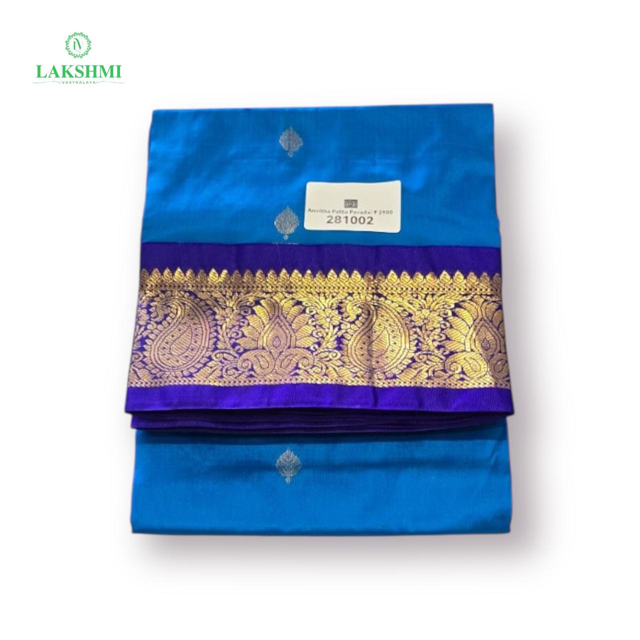 Amritha 35" 7-10 Y Pure Silk Pavadai 281002