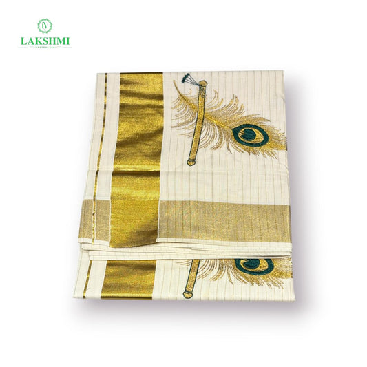 Saraswati 2.0 Kerala Kasavu 10.5Y - Green