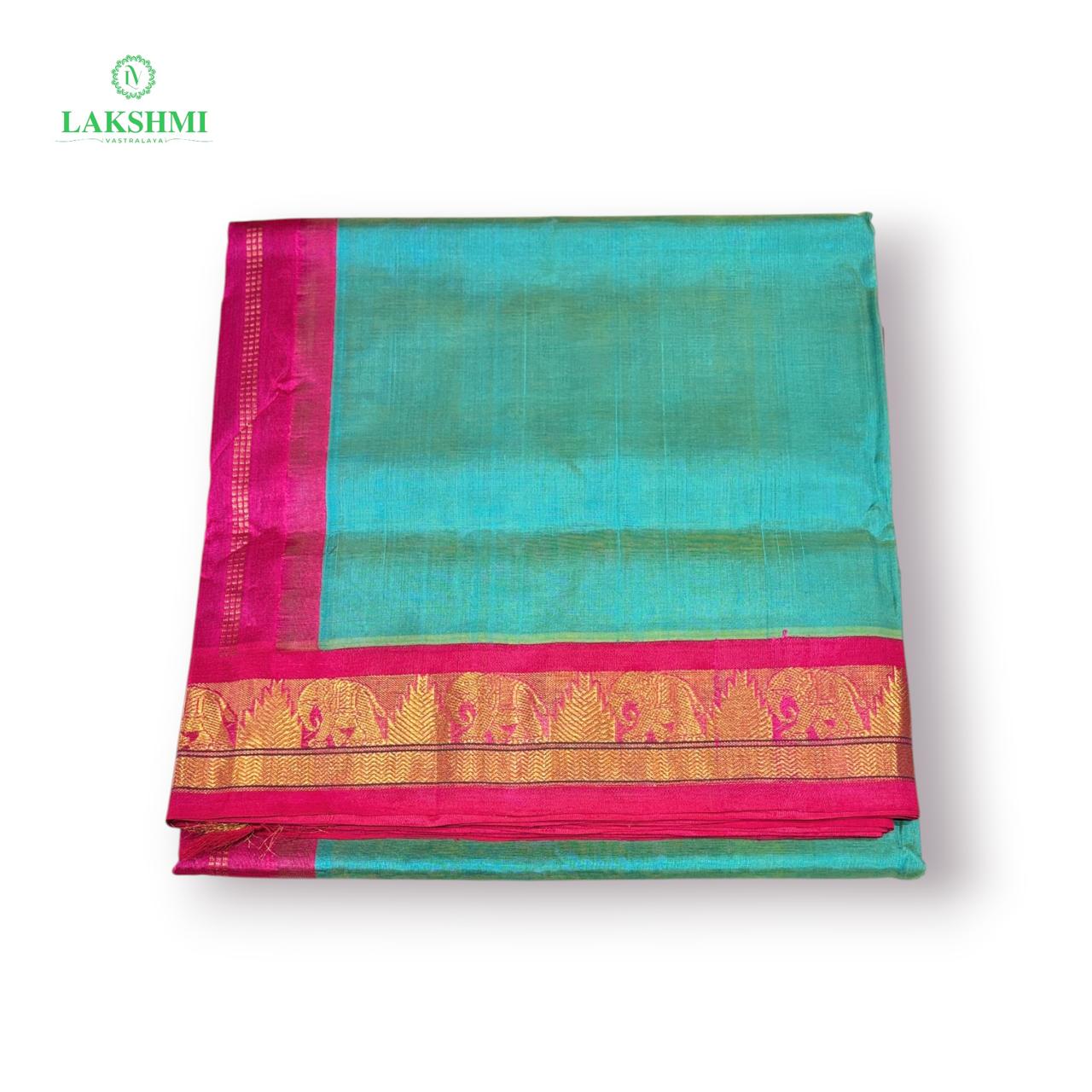 Mandhakini Korvai Pure Handloom Silk Cotton ~10.5 Yards