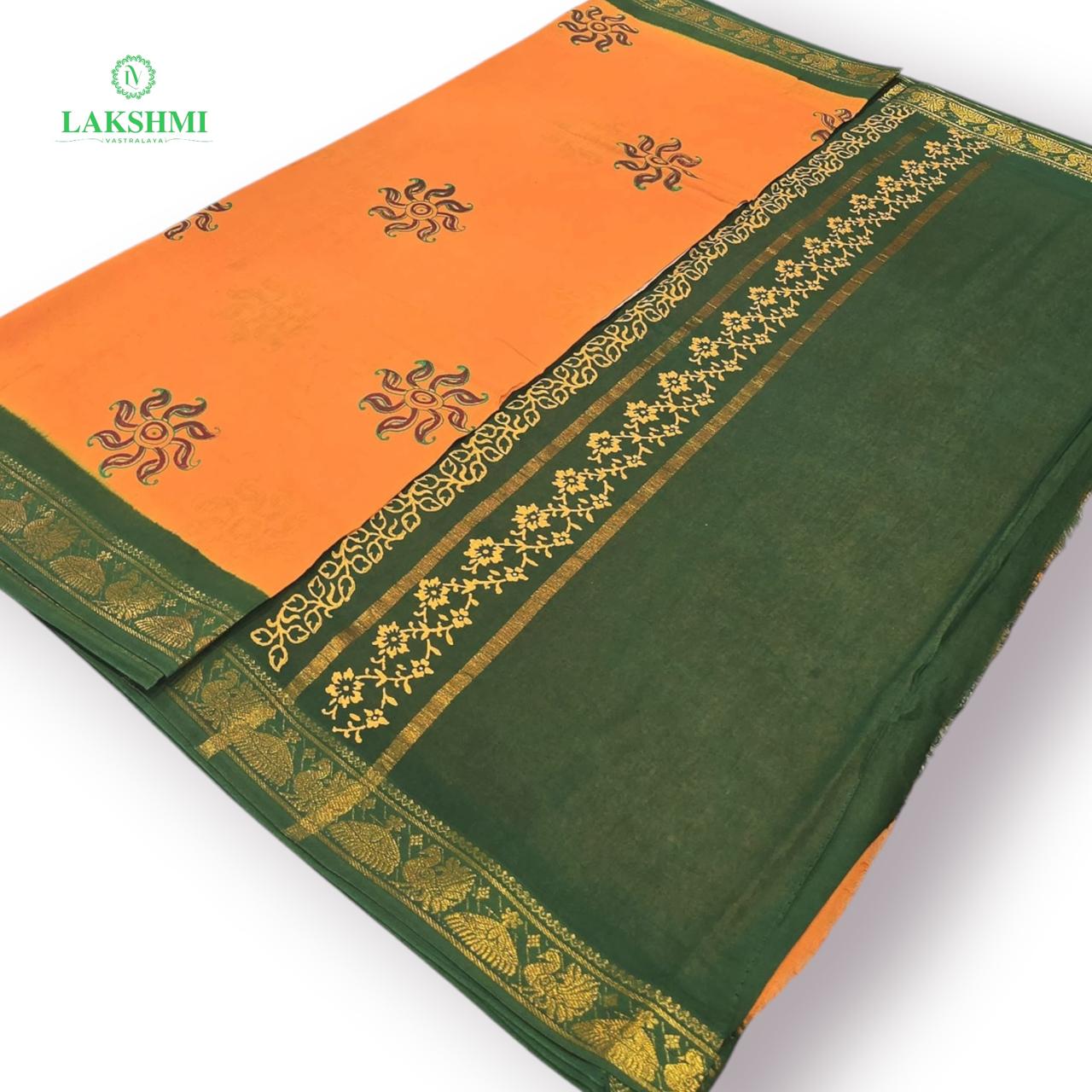Mudra Handblock Sungudi 10.5Yards - 050517
