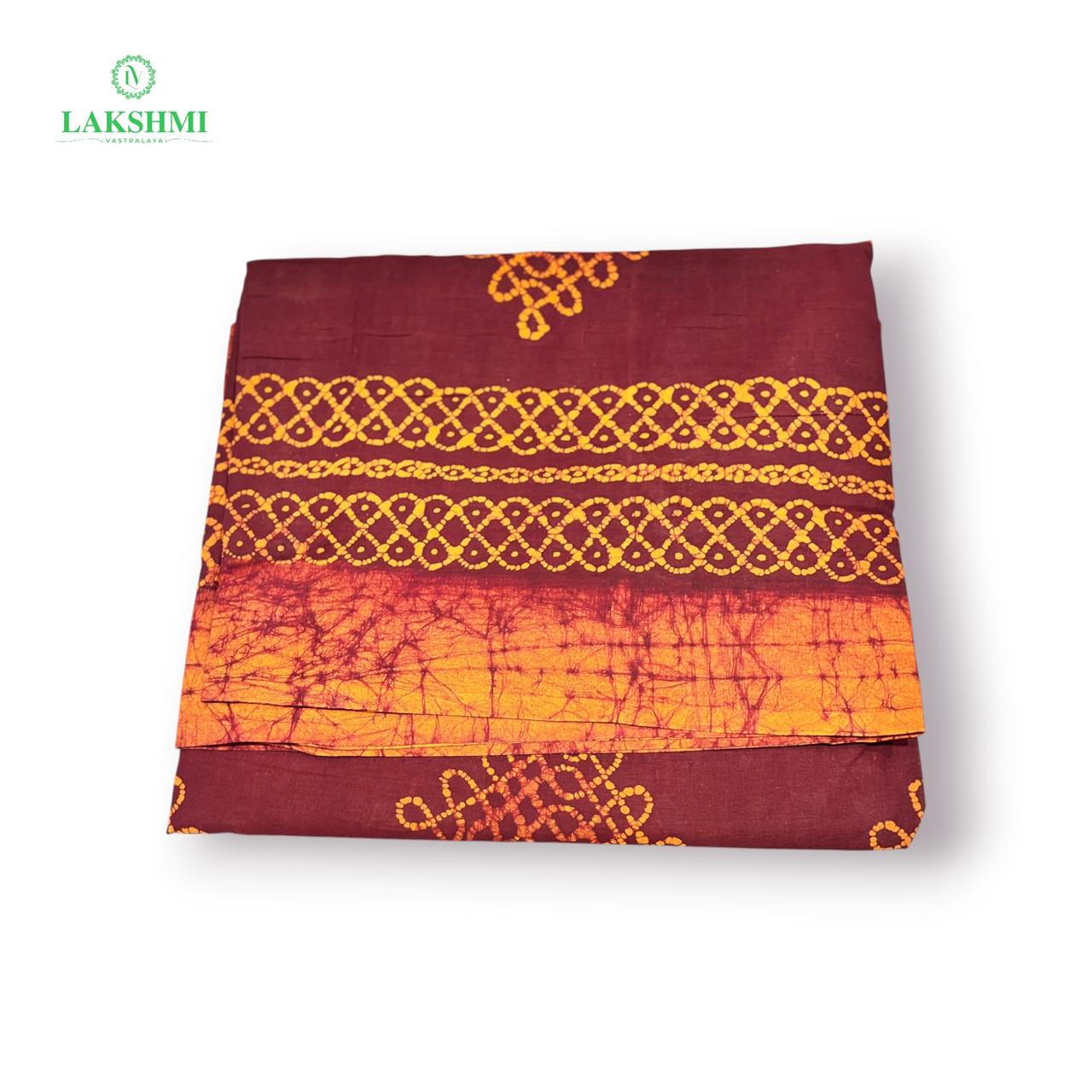 Saradha 120's Count Sungudi Cotton 10.5 Yards - Batik Border