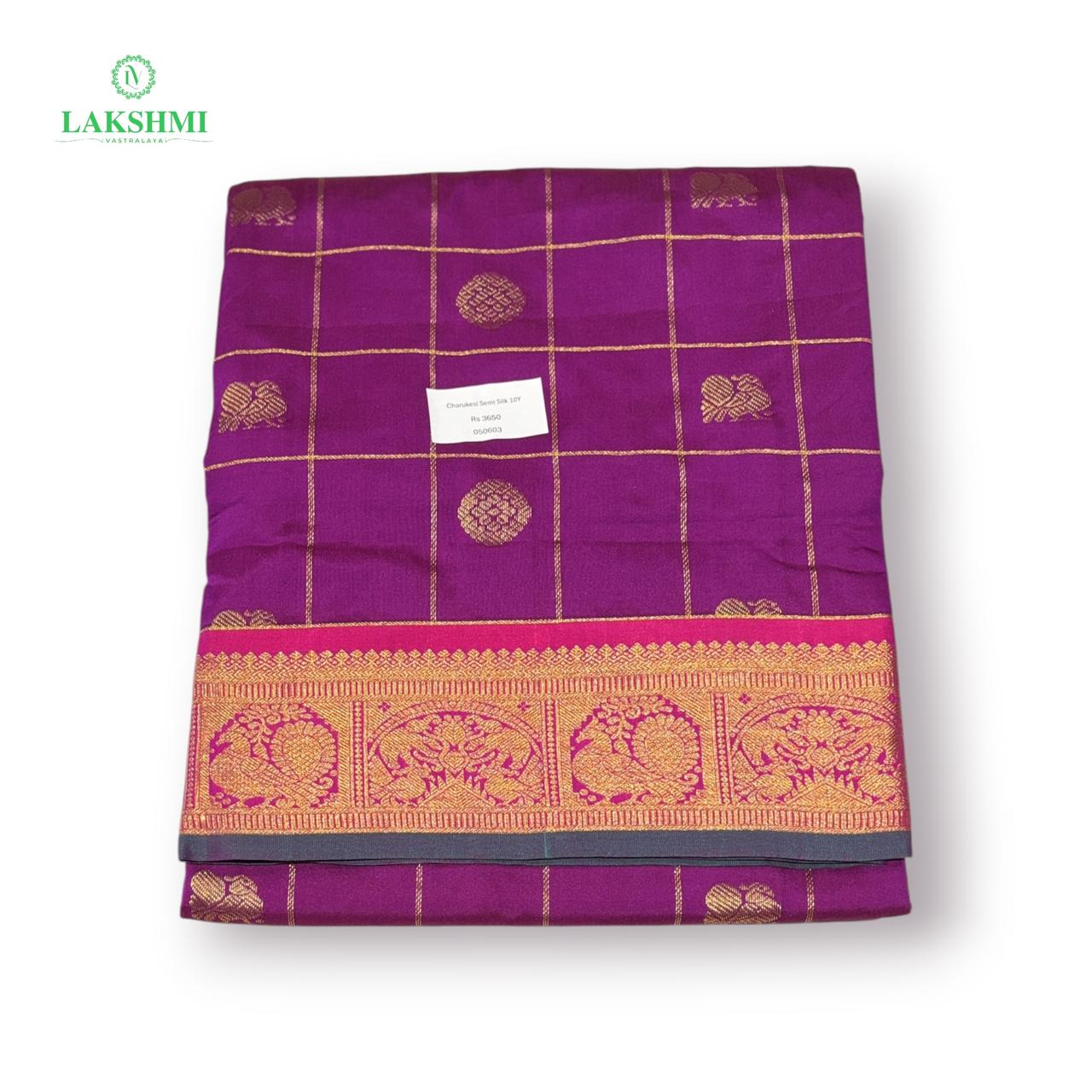Charukesi Semi Silk 10 Yards - 050603