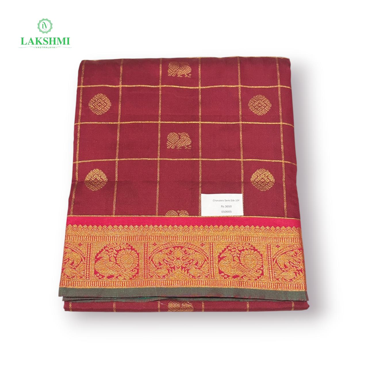Charukesi Semi Silk 10 Yards - 050605