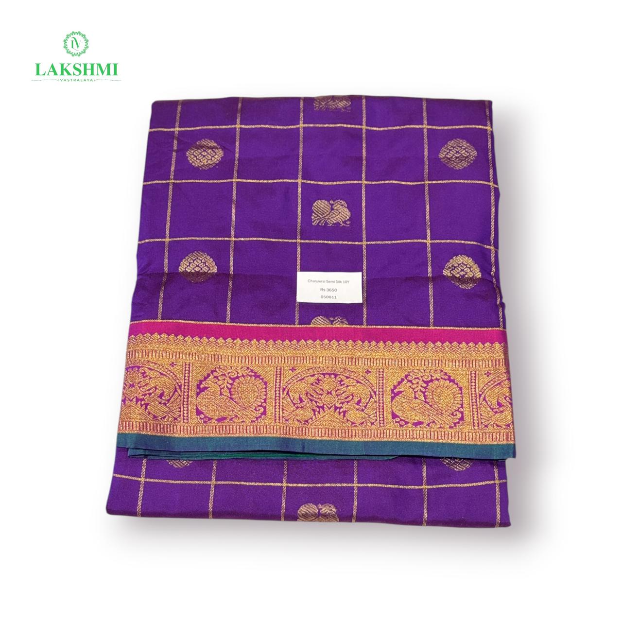 Charukesi Semi Silk 10 Yards - 050611