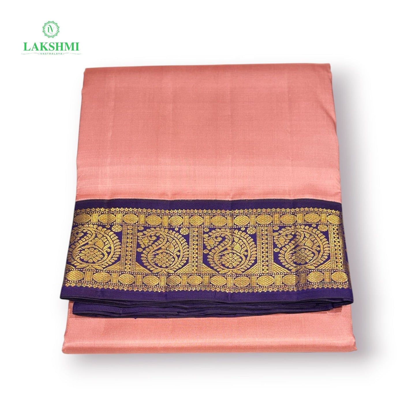 Yamuna Kalyani Pure Kanchipuram Double Warp Handloom Korvai - 10Y