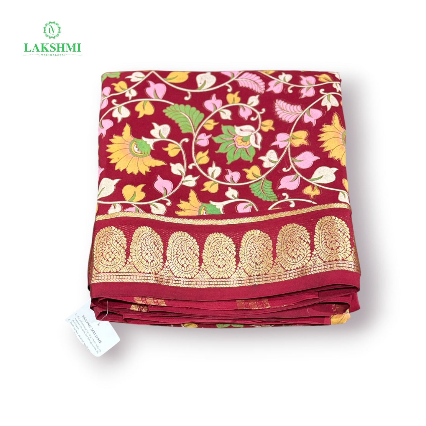 Chithrambai Prints Pure Mysore Silk - 6 Yards