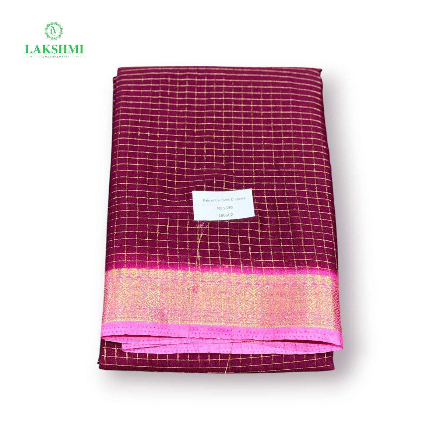 Ratnambari Semi Crepe Checks Contrast 6y - 180602