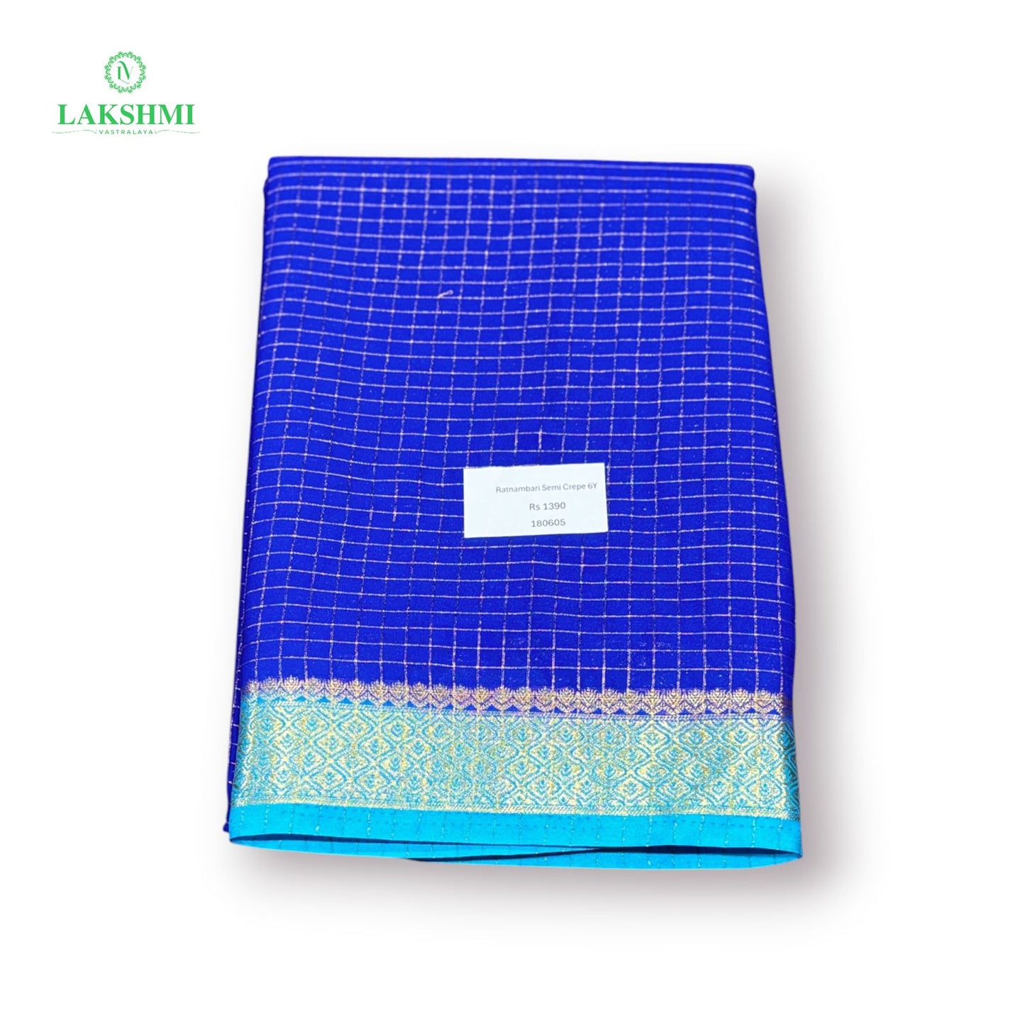 Ratnambari Semi Crepe Checks Contrast 6y - 180605