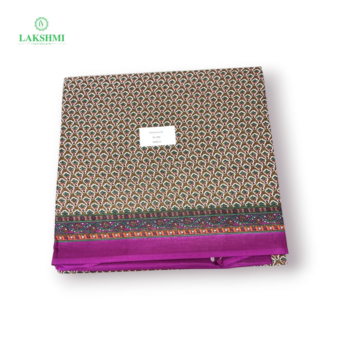 Balahamsa Erode Cotton Without Blouse  6Y - 190611