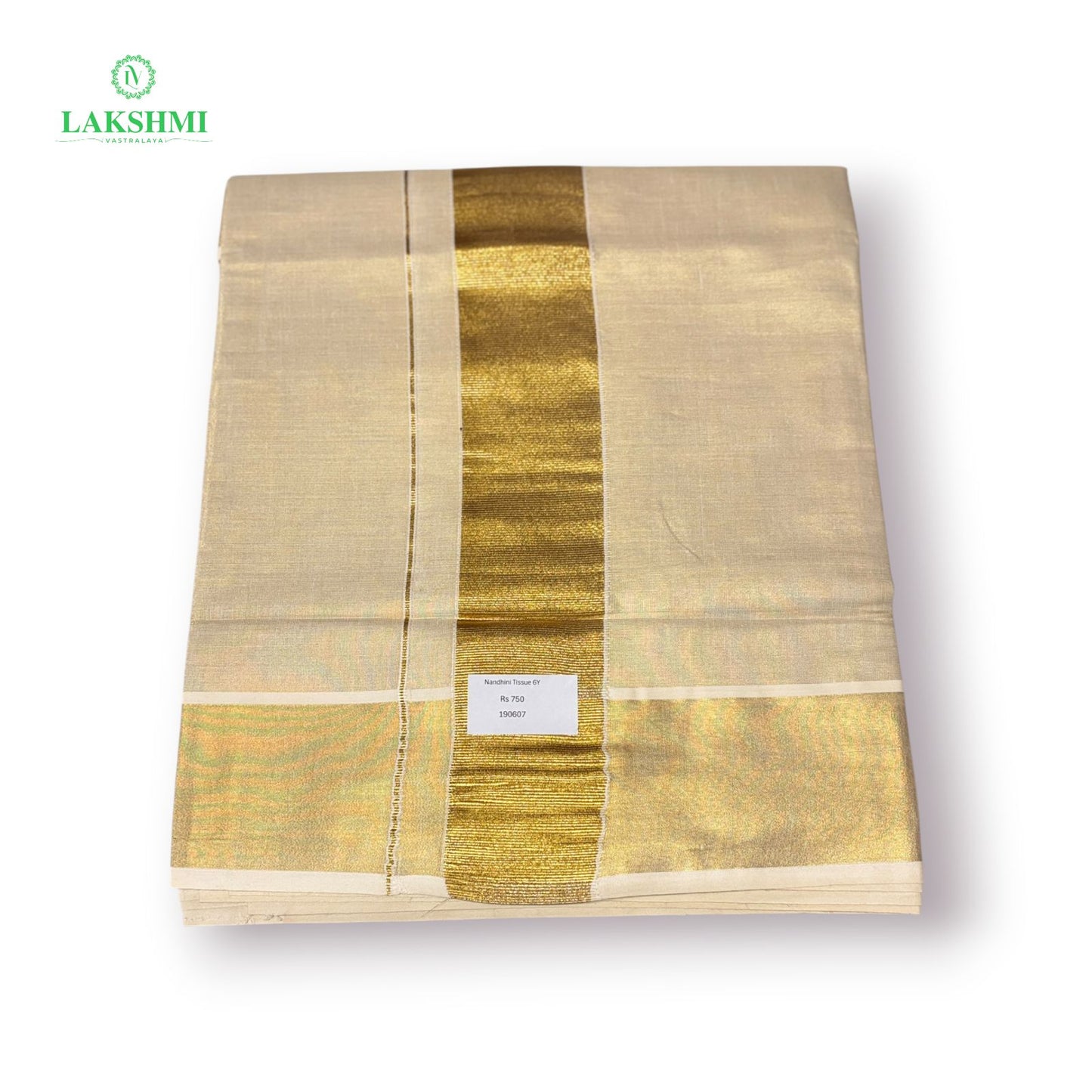 Nandhini Tissue Golden Border 6Y - 190607