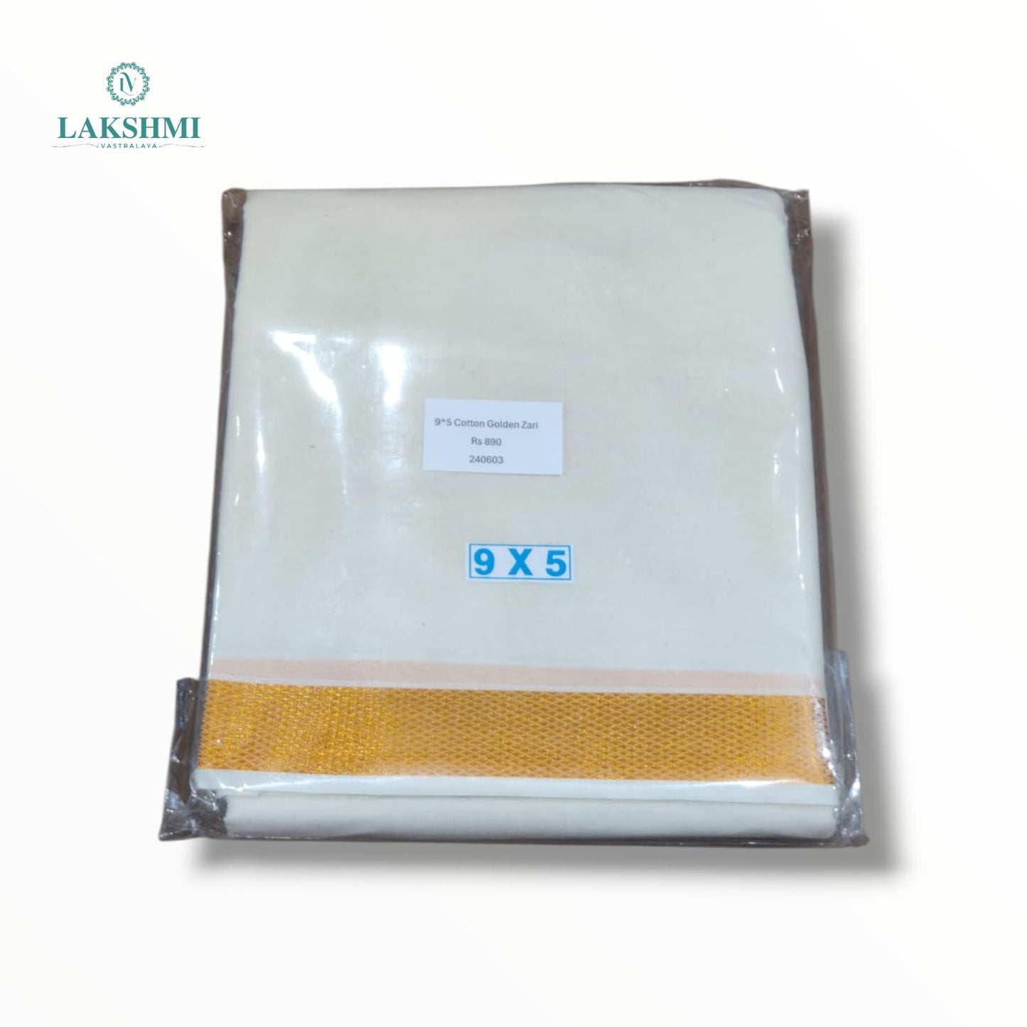 9*5 Cotton Golden Zari UB - 240603