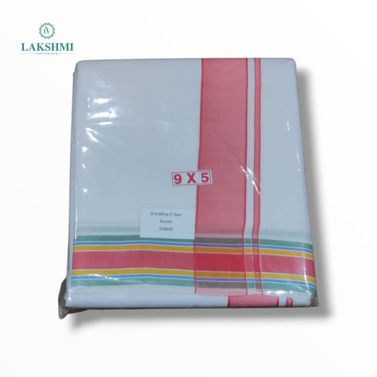 9*5 Cotton Seer White Mix - 230609