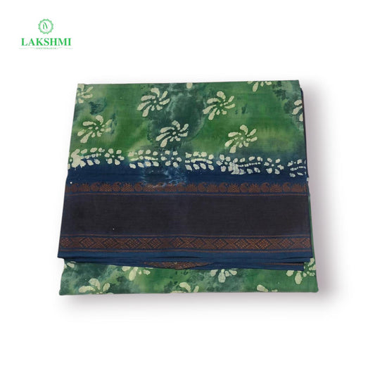 Hindolam 10.5Yards Wax Batik Sungudi - Green - Blue