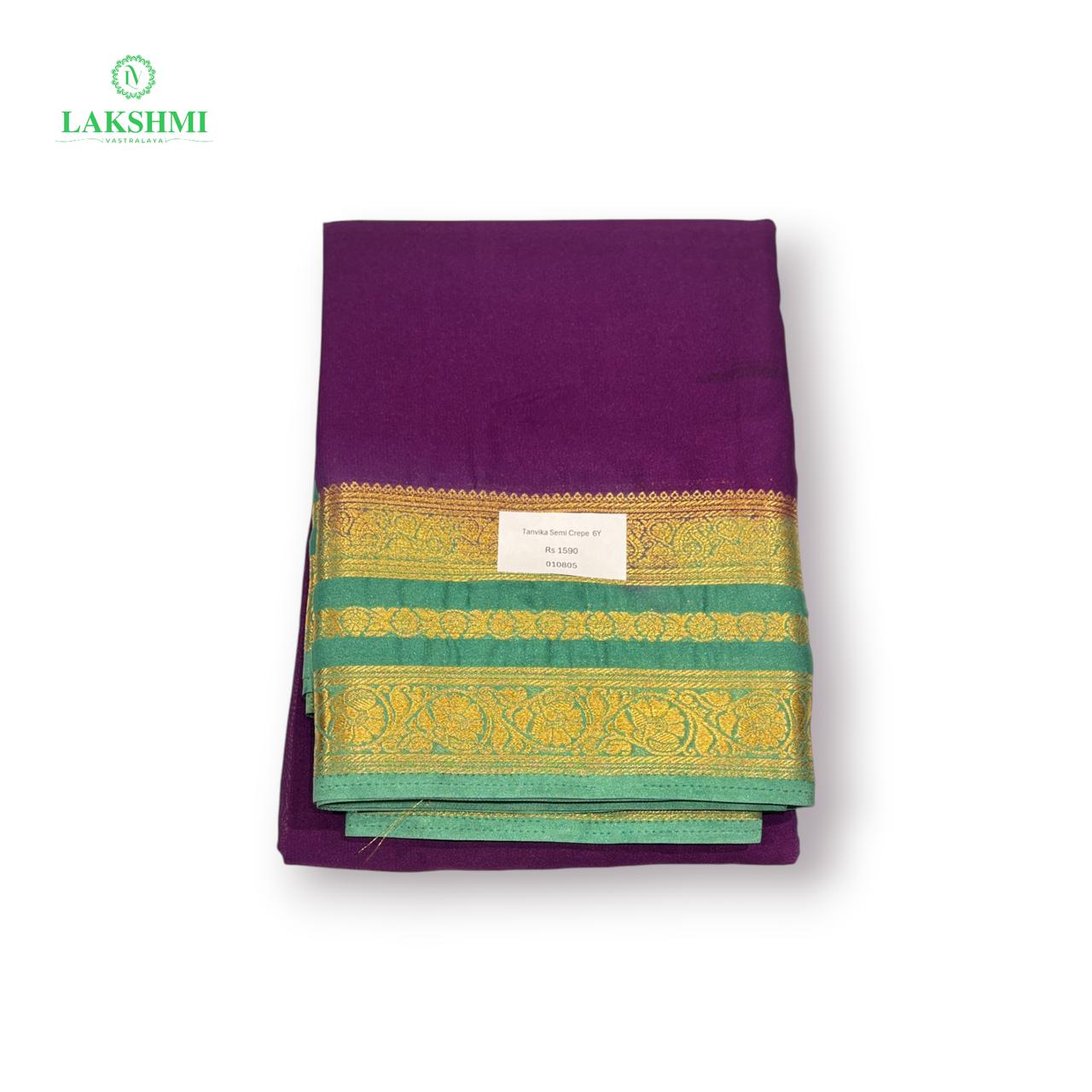 Tanvika Semi Crepe Plain Contrast 6y - 010805