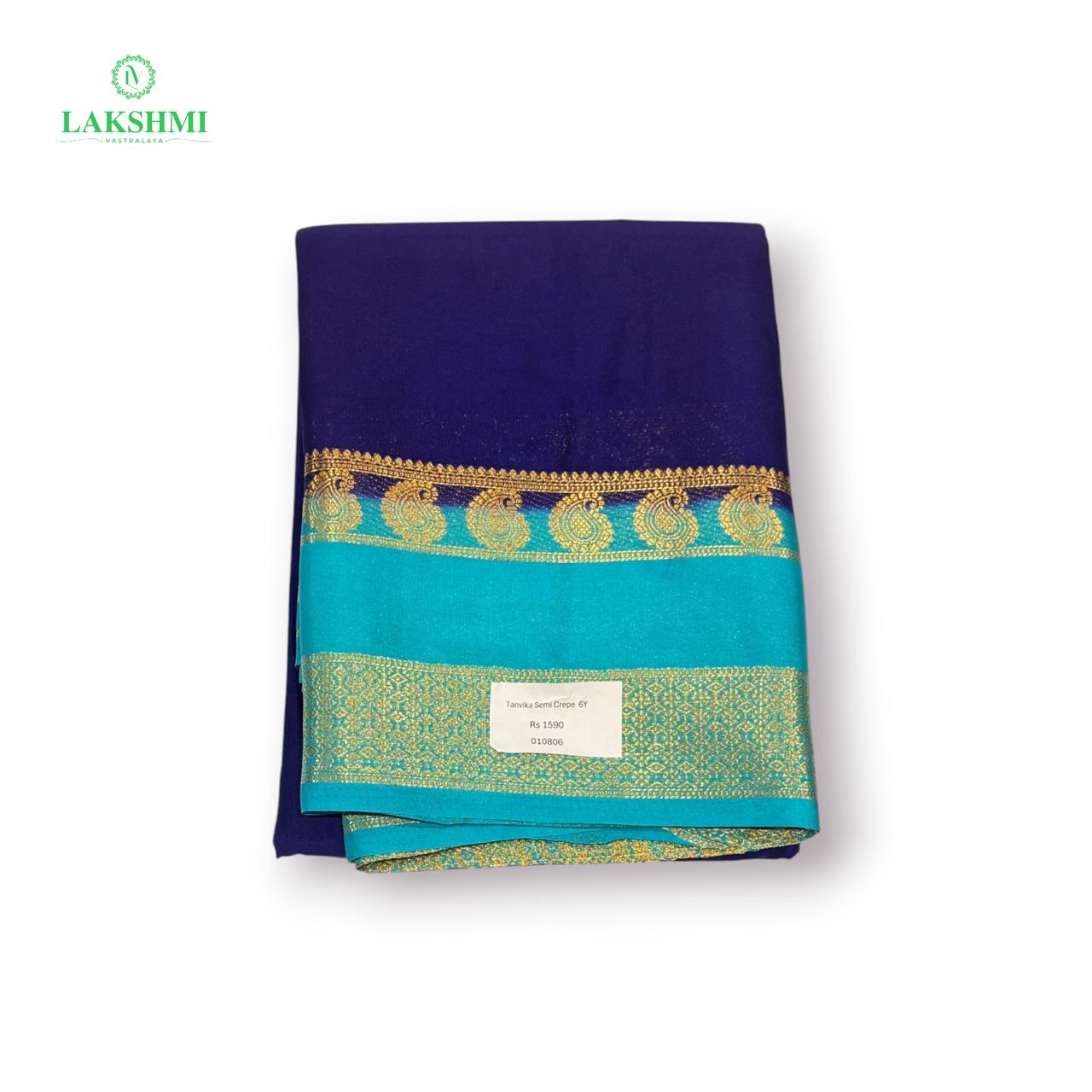 Tanvika Semi Crepe Plain Contrast 6y - 010806