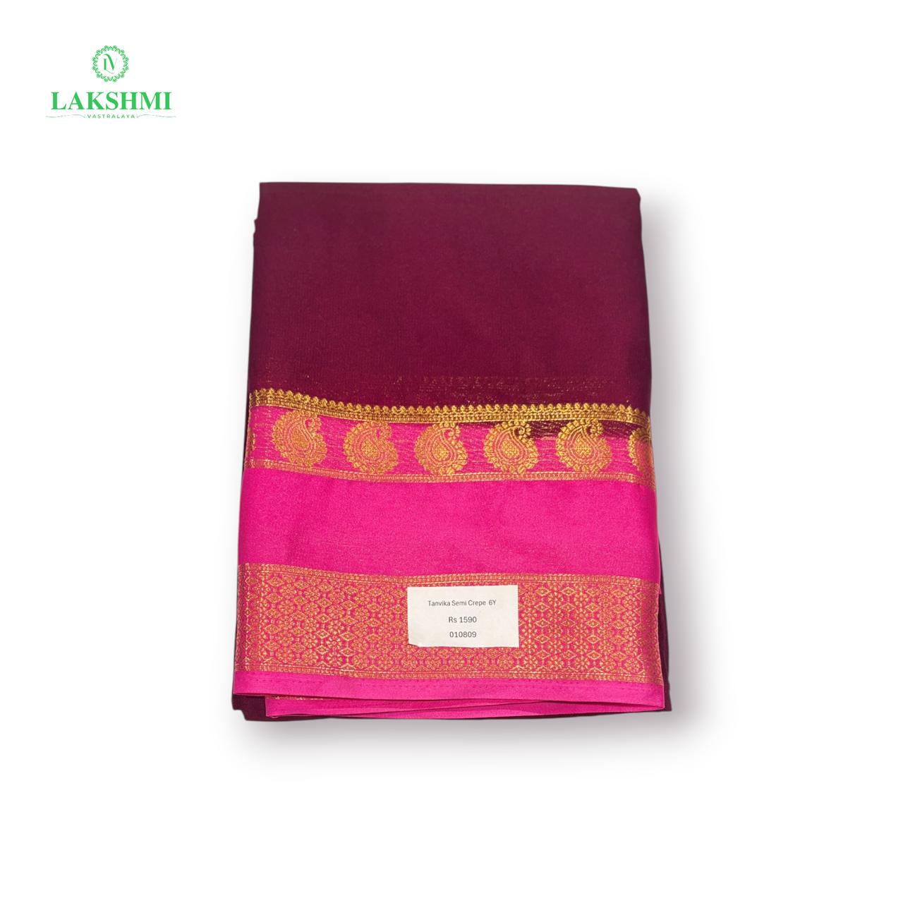 Tanvika Semi Crepe Plain Contrast 6y - 010809