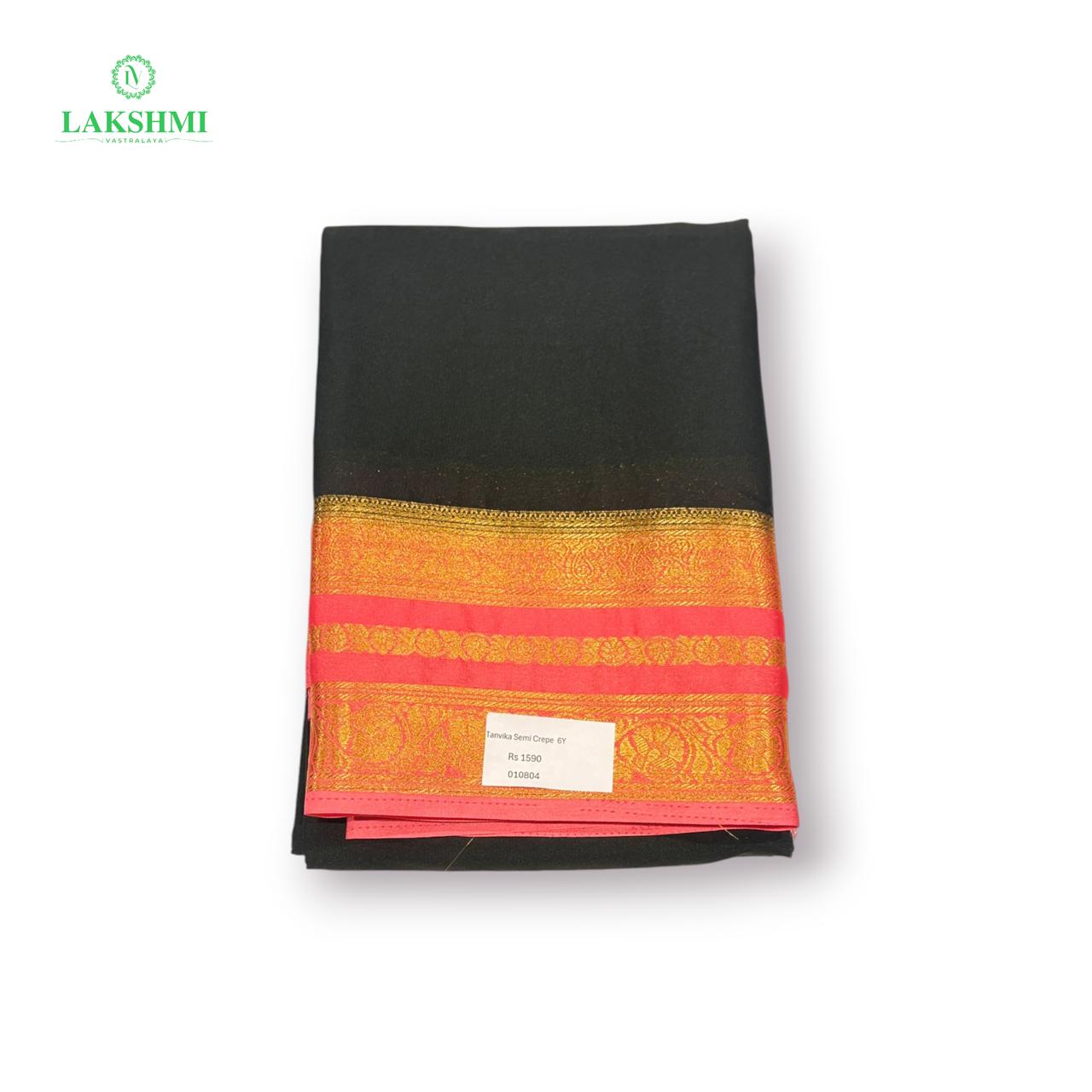 Tanvika Semi Crepe Plain Contrast 6y - 010804