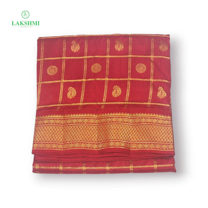 Kurunji Checked Butta Pure Kanchipuram ~10.5Y