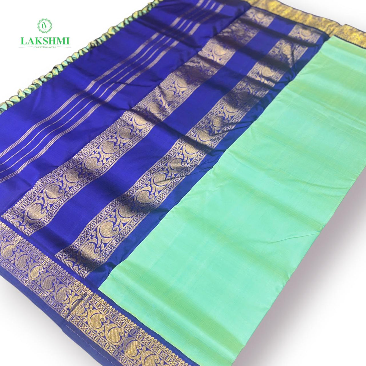 Yamuna Kalyani Pure Kanchipuram Double Warp Handloom Korvai - 10Y