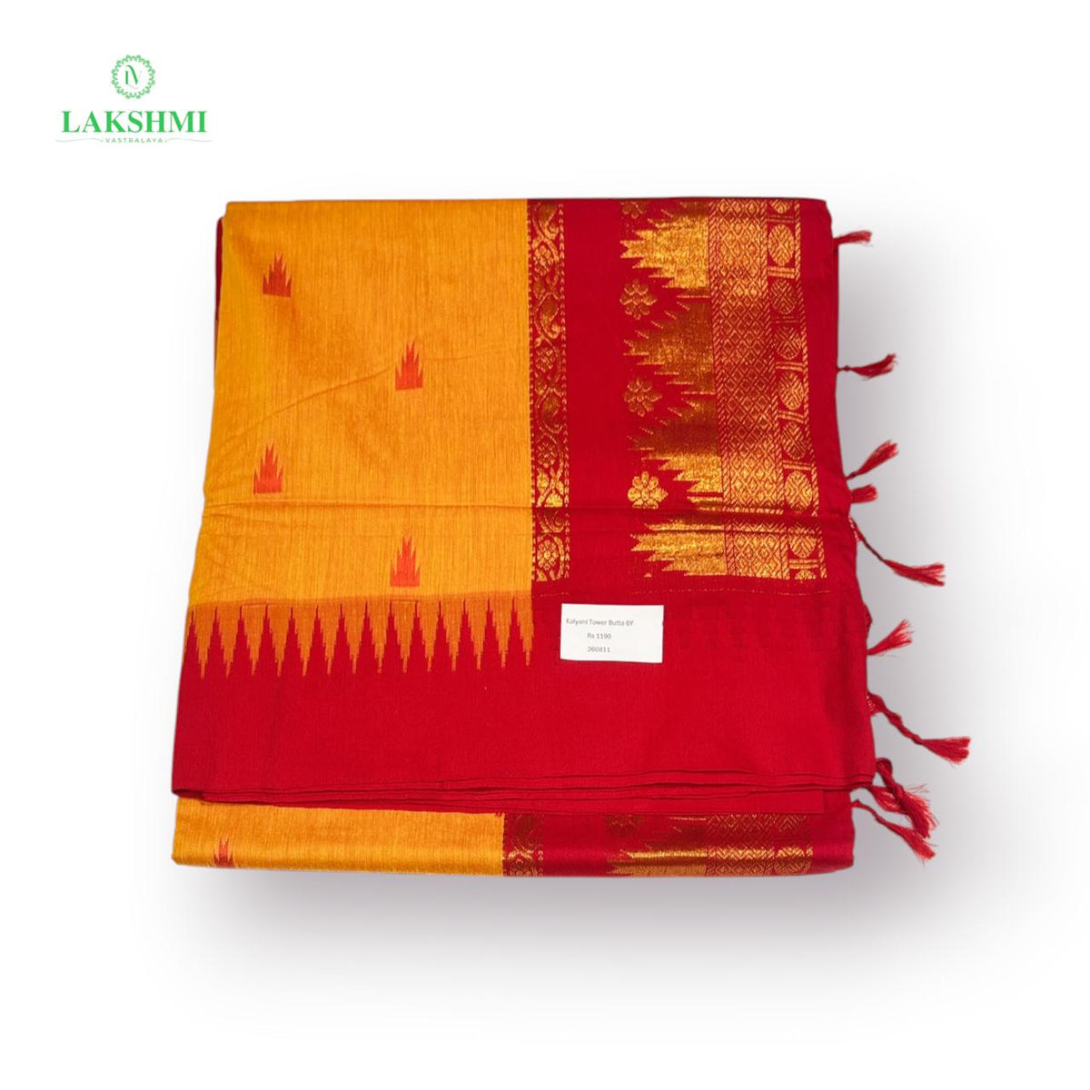 Kalyani Cotton Tower Butta Grand Thalappu – 6 Yards Saree - 260811