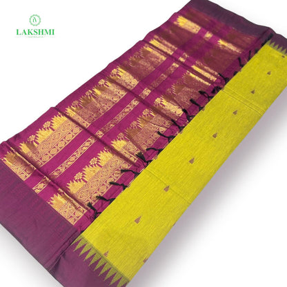 Kalyani Cotton Tower Butta Grand Thalappu – 6 Yards Saree - 260806